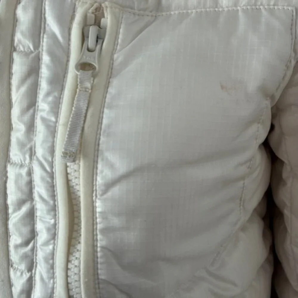J CREW Down Puffer Jacket Lightweight Ivory Cream XS